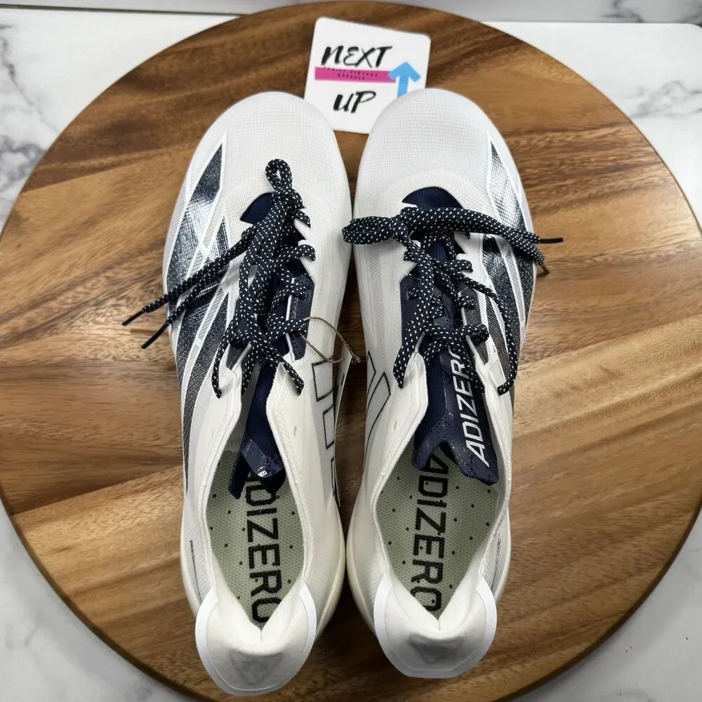 adidas Adizero Electric Football Cleats White nby Navy Blue NEW MULTIPLE SIZES